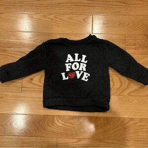 Old Navy Kids Black 'All For Love' Sweatshirt